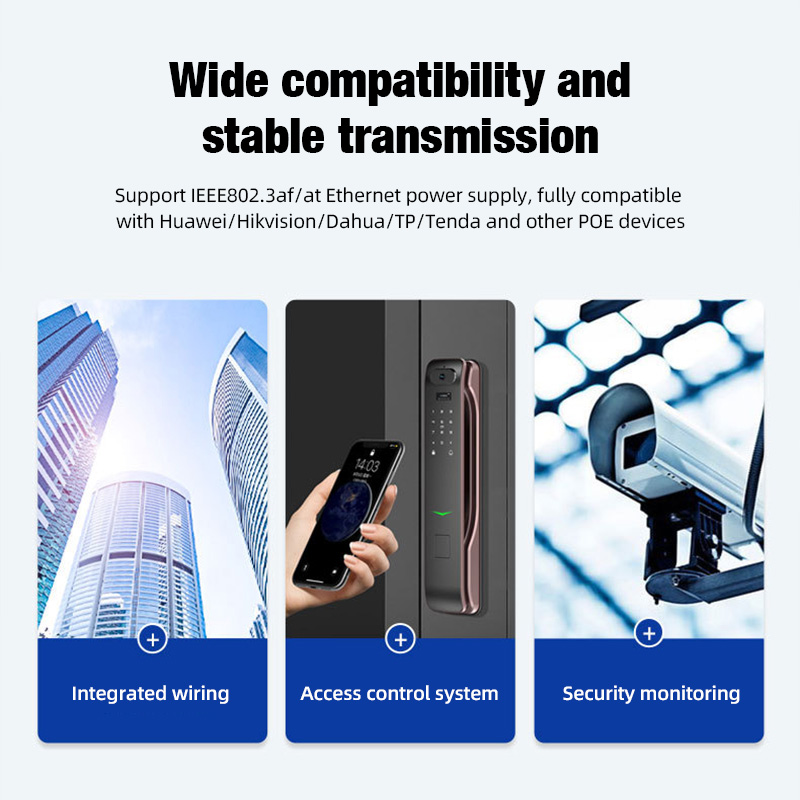 Divisor poe 48v para dc 12v 1.2a 100m módulo de fonte de alimentação de vídeo injetor de câmera poe para portas de interruptor de câmera ip cctv