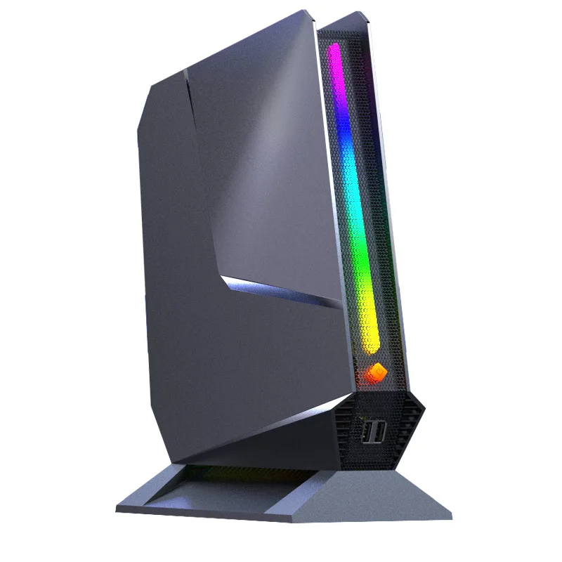 Gaming Computer Mini PC In-tel I9-13900H I7 RTX 4060 3050 8G GDDR6 14C/20T RGB Lights Mini Desktop Computer 2X HD-MI Type-C
