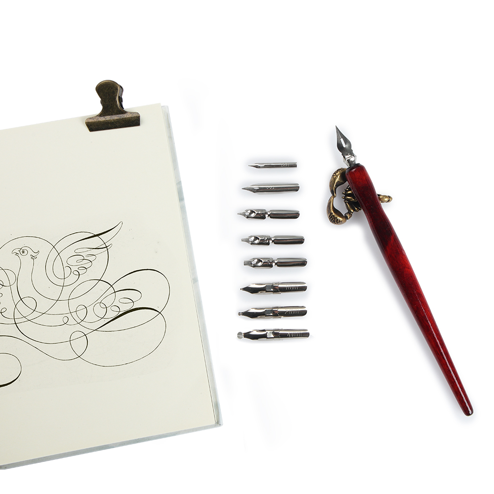 シーマアート 9個入り ペン先+1本 ペンホルダーつけペンセット漫画アニメーションレタリングアート描画多機能ペンその他