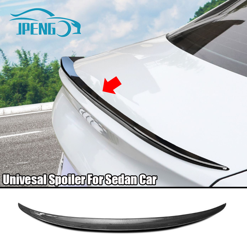 Alerón Universal de 121cm de longitud, alerón trasero de sedán para W204 W211 BMW E92 E60 E90 G20 F30 Audi A3 A4 Peugeot 508