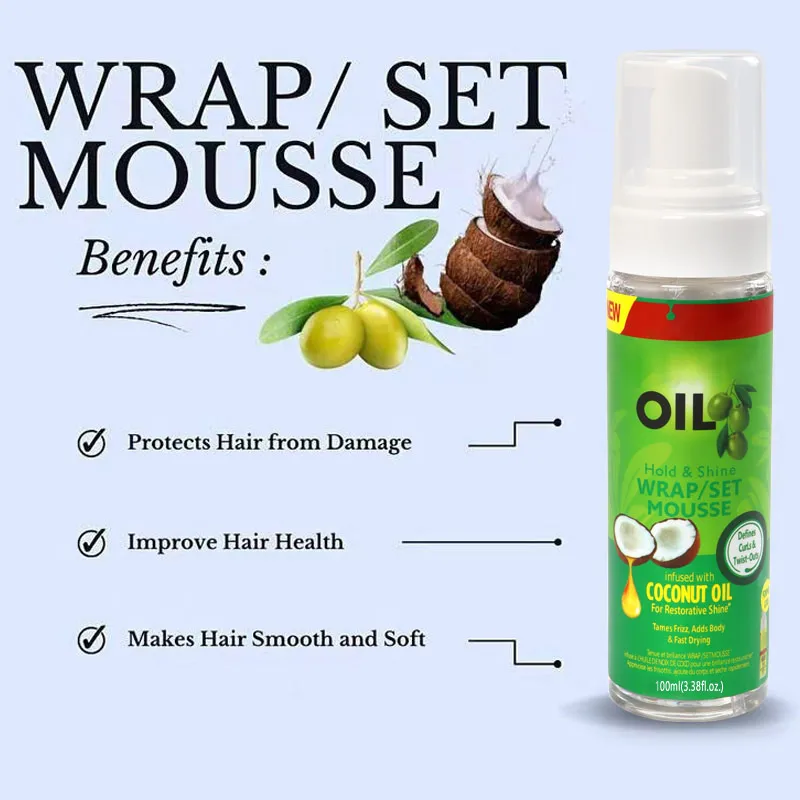 ราคาไม่แพง Braid Mousse Hair Mousse ผมมูสไม่มี Flaking Foaming Curl Mousse น้ําหนักเบา Strong Hold Cury ผมโฟม 100Ml