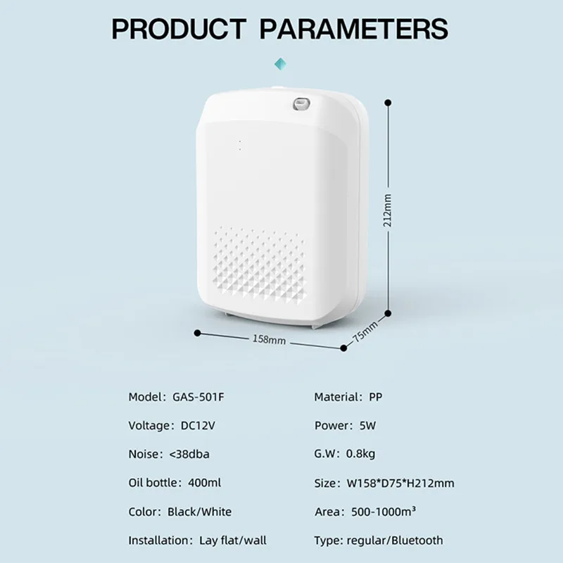 Difusor de Aroma inteligente, difusor de fragancias para hoteles, cobertura de 500m3, olor eléctrico para el hogar, Control Bluetooth, difusor de aceites esenciales