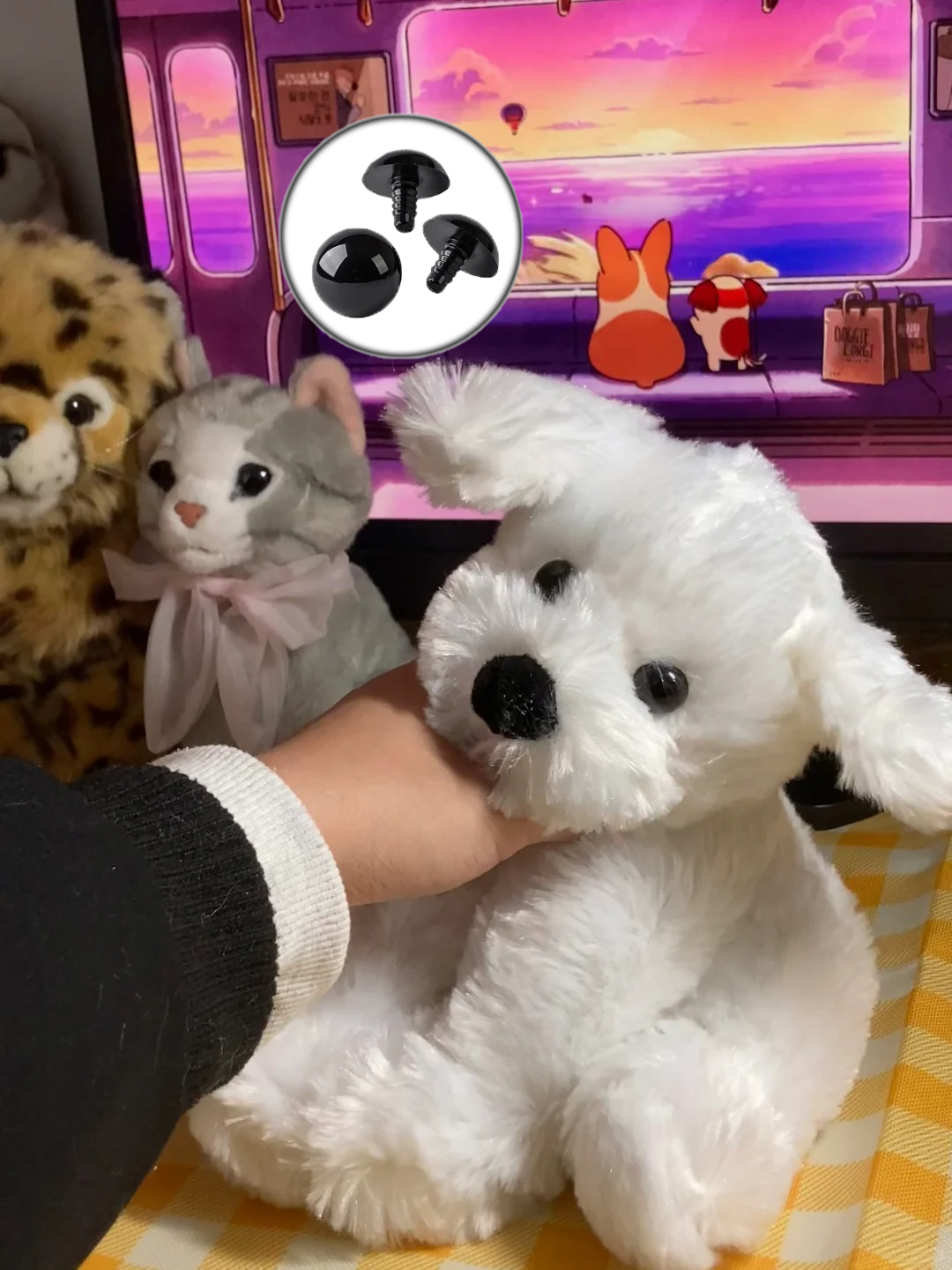 100 шт. 5/6/7/8/9/10/12/14/18/20 мм пластиковые защитные глаза для игрушек Diy разные размеры вязаные крючком животные глаз для кукол игрушки аксессуары