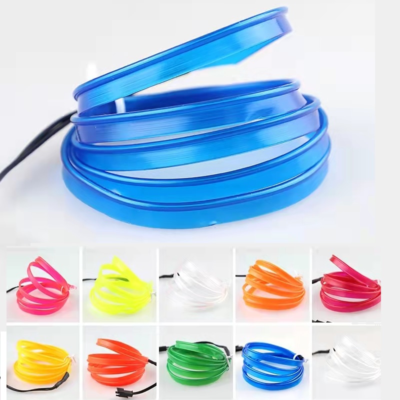 Ambiento de coche El cable LED USB Flexible neón luces interiores montaje RGB luz para decoración automotriz accesorios de iluminación