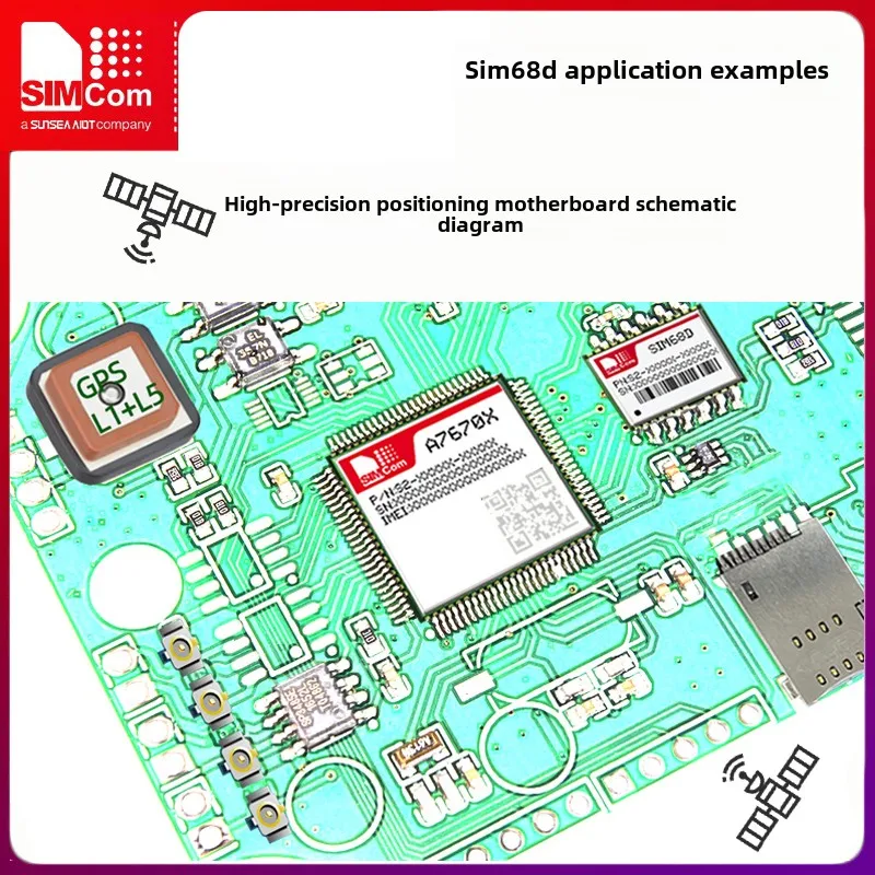 SIMCom L1/L5 dual-band multi-mode positioning module SIM68D Beidou GPS enhancement system SBAS