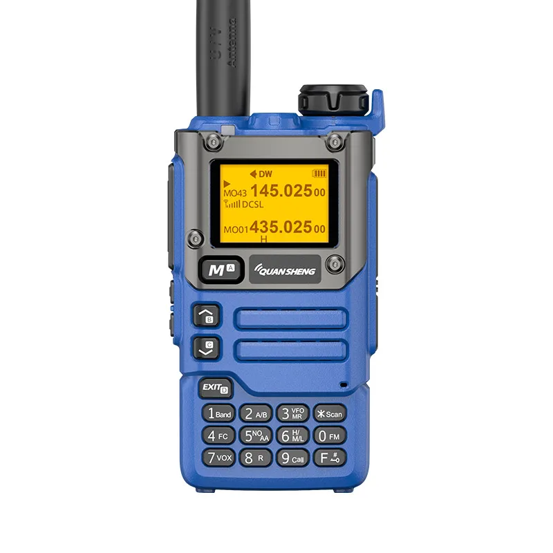 Quansheng UV-K6 walkie talkie 5w banda de ar rádio tyep c carga uhf vhf dtmf fm scrambler noaa frequência sem fio em dois sentidos rádio cb