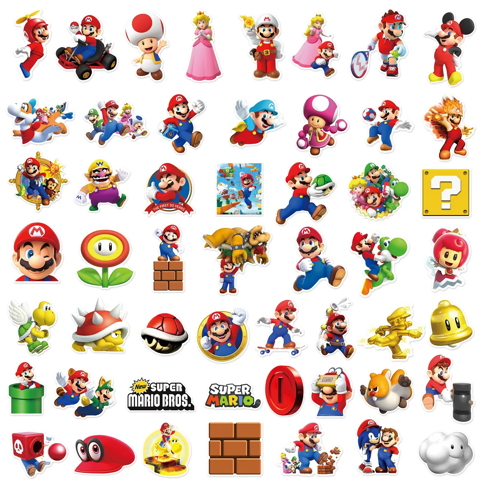 100/200/300Pcs การ์ตูน Super Mario เกมสติกเกอร์แล็ปท็อปโน้ตบุ๊ค Scrapbooking ตู้เย็นโทรศัพท์กันน้ําสติกเกอร์รูปลอกของเล่นเด็ก