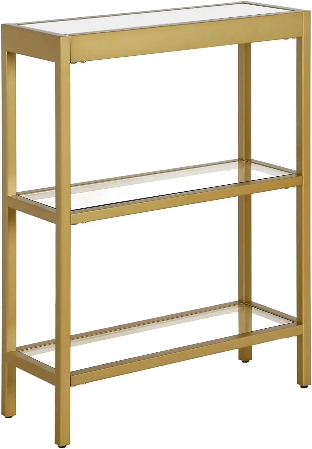 22" Wide Rectangular Console Table in Brass, Entryway Table, Accent Table for Living Room, Hallway