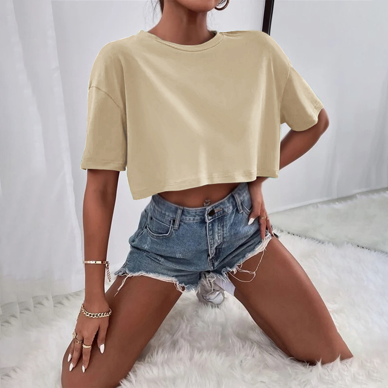 Camiseta corta con estampado de estación independiente de Amazon para mujer, camiseta de media manga con estampado