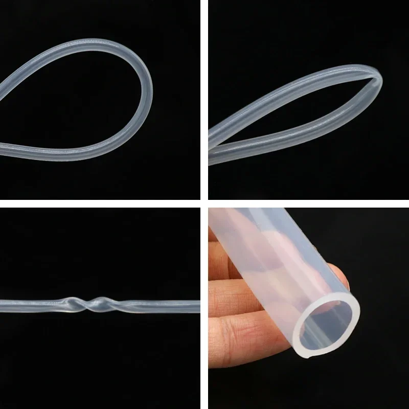 1/5/10M Lebensmittelqualität transparenter Silikonkautschukschlauch ID 0,5 1 2 3 4 5 6 7 8 9 10 12 mm Außendurchmesser flexibler ungiftiger Silikonschlauch klar