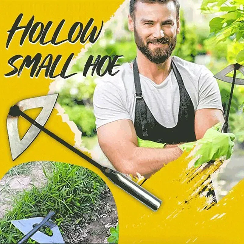 1pc All-steel Hardened Hollow Hoe Handheld Weeding Rake Planting Vegetable Farm Garden Agriculture Tool Weeding Accessories