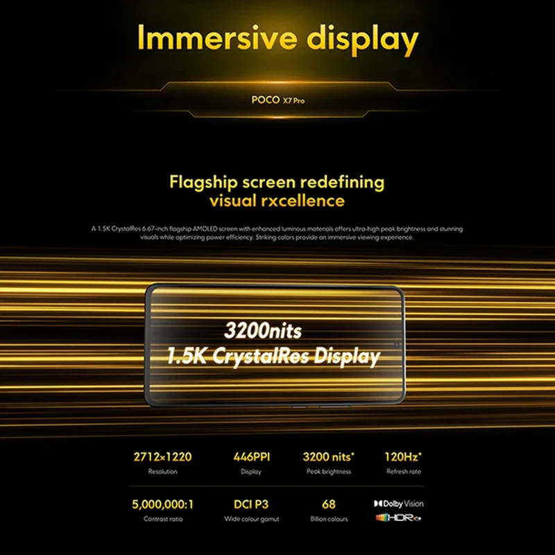 【Marca +】POCO X7 Pro Smartphone Dimensity 8400-Ultra 6,67 "120 Hz AMOLED display 90W HyperCharge 6000mAh NFC Xiaomi HyperOS