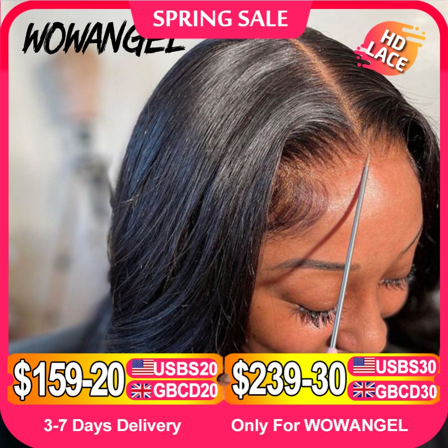 Wowangel 13X6 ลูกไม้ด้านหน้าวิกผมHDลูกไม้ด้านหน้าWigs Body Waveวิกผมผมมนุษย์ 250% HDปิดลูกไม้วิกผมละลายสกินGlueless
