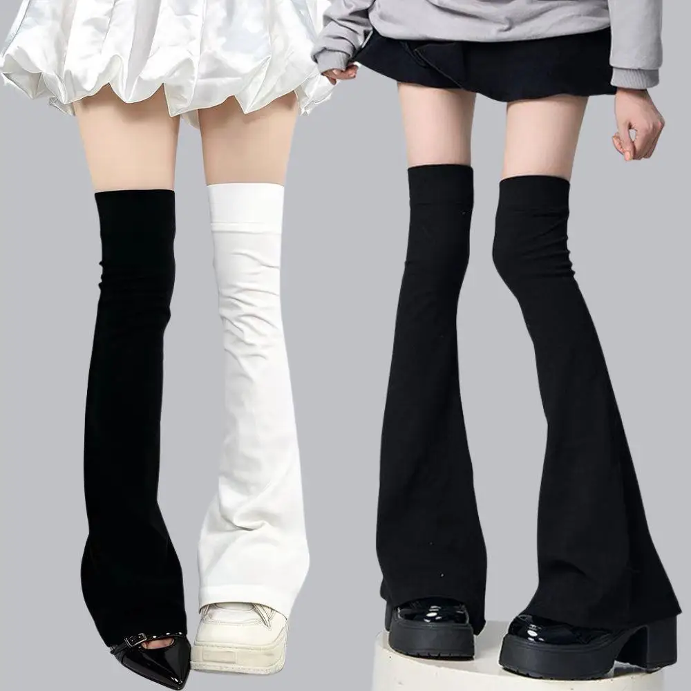 Y2k meias de perna gótico lolita sobre o joelho meia alta lolita sobre o joelho acessórios aquecedores de perna estilo japonês elasticidade meias de joelho
