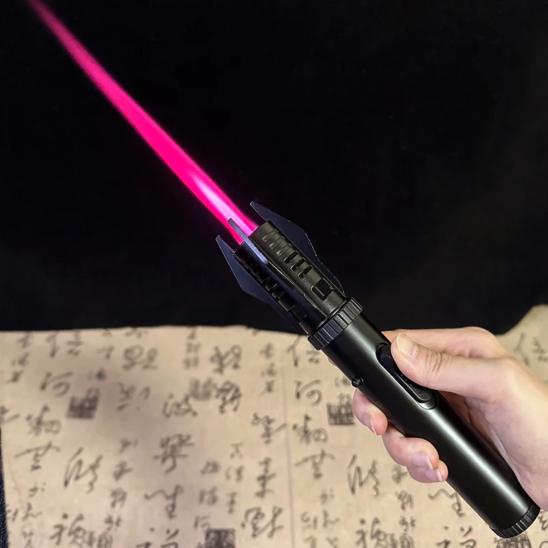 Газовая зажигалка Planet Lightsaber на бутане 360° °   Используйте металлическую уличную ветрозащитную турбинную горелку, струйную зажигалку, пистолет для барбекю, сварочный инструмент для сигар