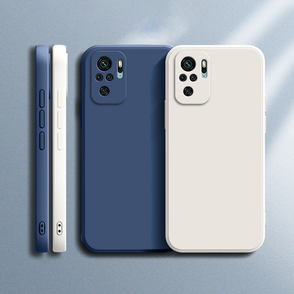 Coque Funda de teléfono cuadrada para Xiaomi Redmi Note 10 Pro Max 10S 1 Funda Original Note10 S 4G Funda suave de silicona mate