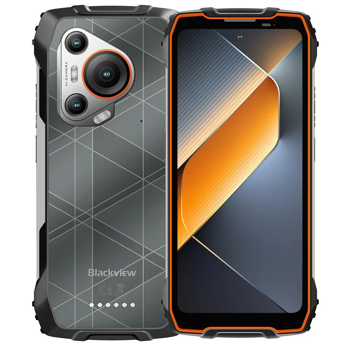 BLACKVIEW BL7000 5G AI โทรศัพท์ที่ทนทาน Deepseek GPT สมาร์ทโฟน Android 15, จอแสดงผล HD + 2.4K ขนาด 6.78 นิ้ว 120Hz, 8GB RAM 256GB, 7500Amh