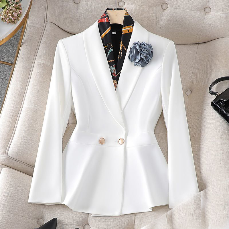 Outono nova cintura emagrecimento jaqueta blazer lápis calças conjunto de duas peças elegante feminino escritório terno conjunto roupas