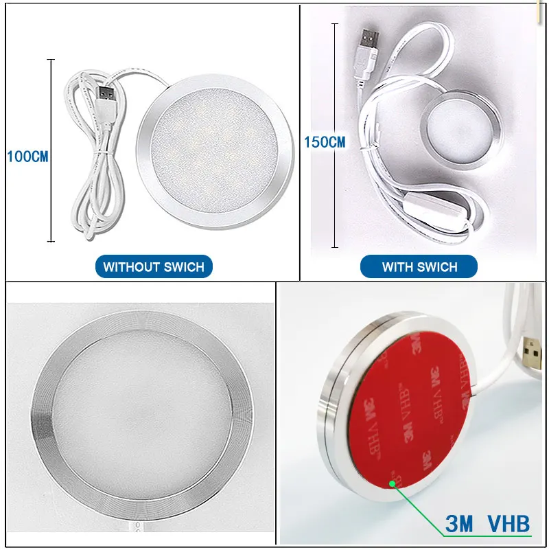 USB 5V RGB Spotlight 5W 3W 7W Surface Installation Model display light Remote Control LED Simple Wine Cabinet Light Ultra Thin