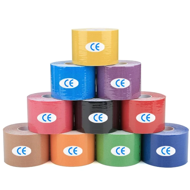 1 rollo de cinta elástica de kinesiología, cinta deportiva para músculos, vendaje para el cuidado de la kinesiología, cinta de primeros auxilios, cinta deportiva para lesiones musculares