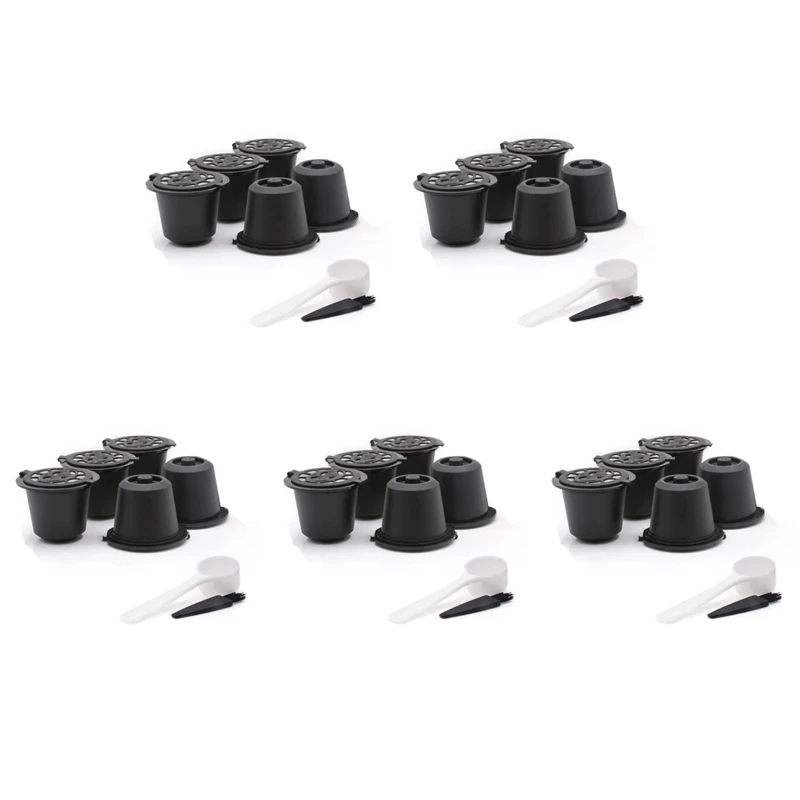 B64B-25 Reusable Nespresso Capsules Refillable Coffee Capsule Filter With Nespresso Coffee Machines With Coffee Spoon Brush