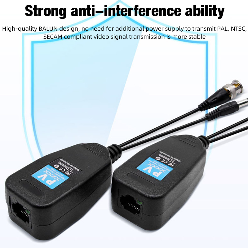 1CH PV balun RJ45 CCTV Video Transceiver Koaxial Sender BNC DC Versorgung Strom Anschlüsse Für CVI TVI AHD Analog HD Kamera