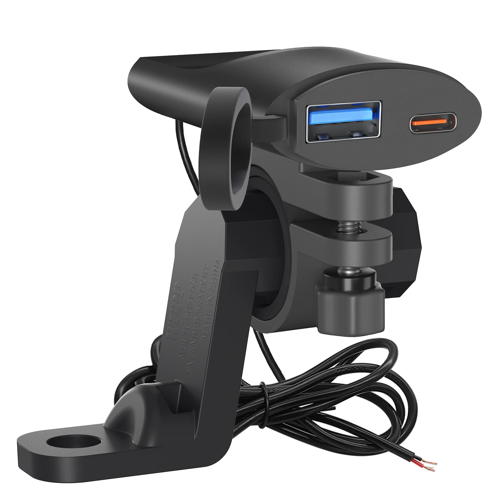 オートバイ用USB急速充電器,防水ブラケット,電話充電器,12v-24v,30w pd qc3.0,type-c,new