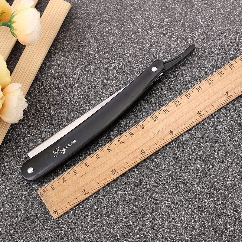 1PC 2 색 전문 수동 면도기 스트레이트 에지 스테인레스 스틸 이발사 면도기 접이식 면도 면도 수염 커터 블레이드