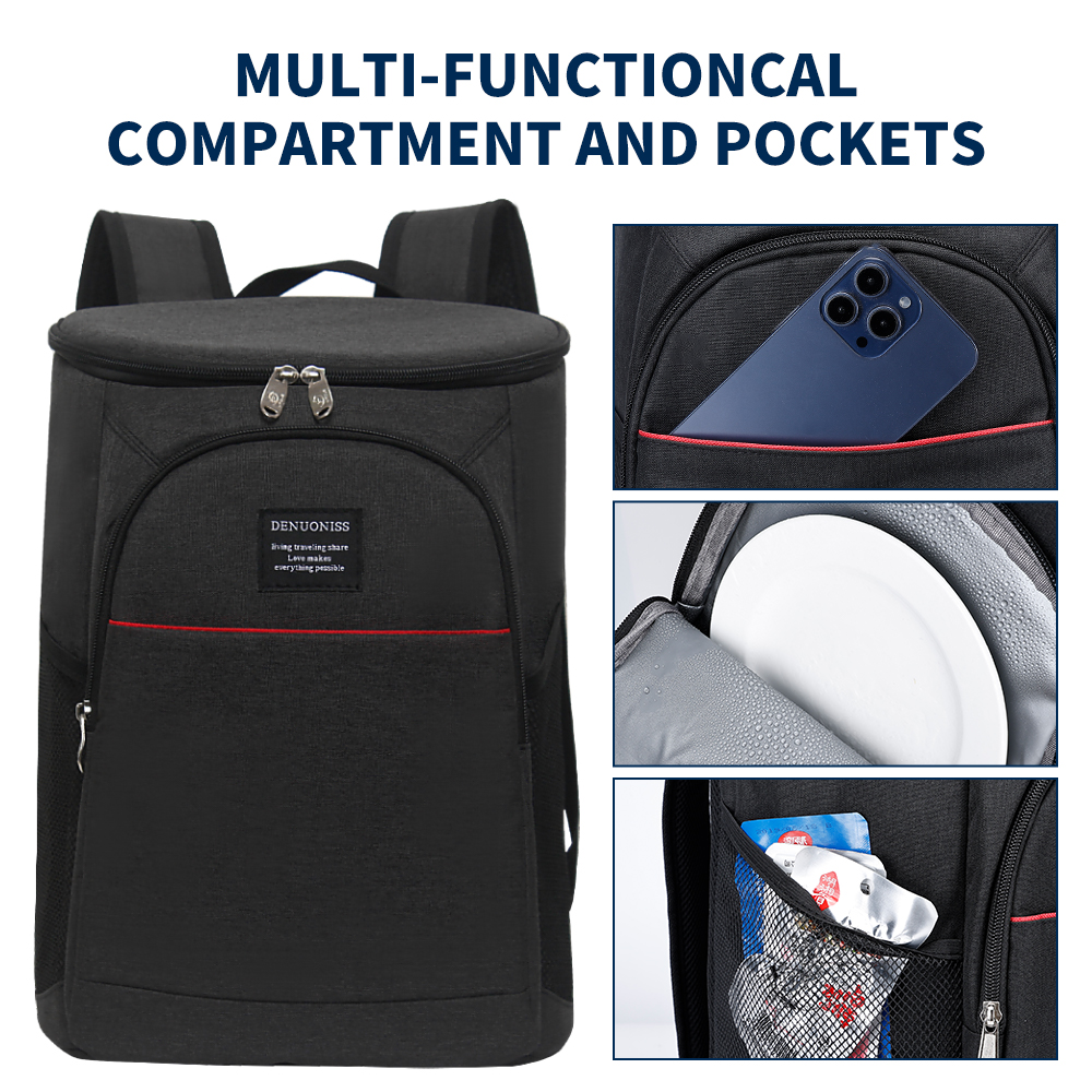 DENUONISS 20L термохолодильник рюкзак многослойный изолированный рюкзак водонепроницаемая герметичная сумка для пикника на открытом воздухе и открывалка для бутылок