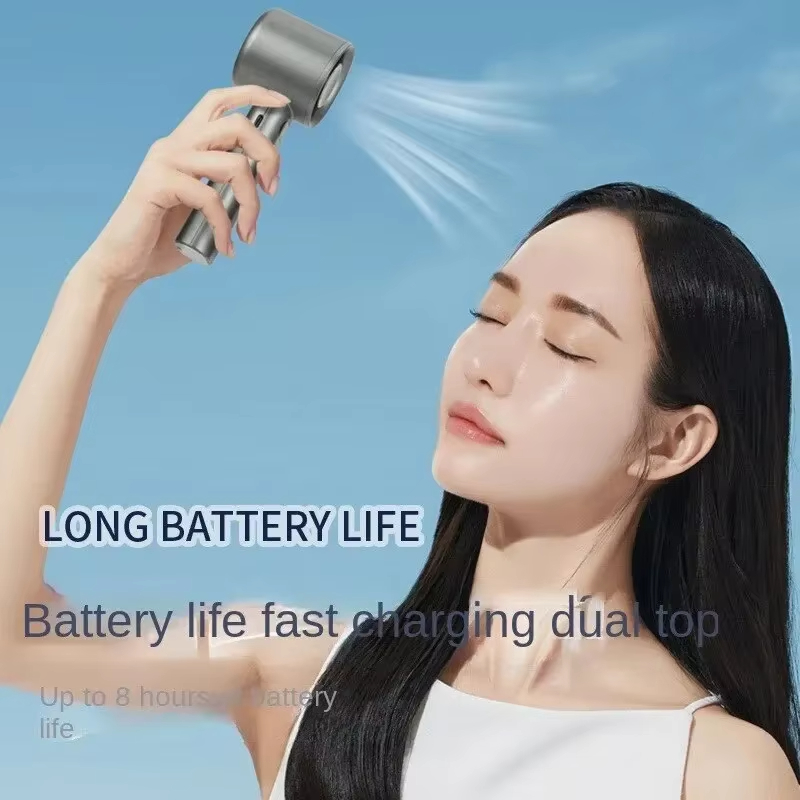 Portable Hand Fan 120 Wind Speeds Mini Bladeless Handheld Fan USB Rechargeable Personal Highspeed Fans Electric Eyelash Fan