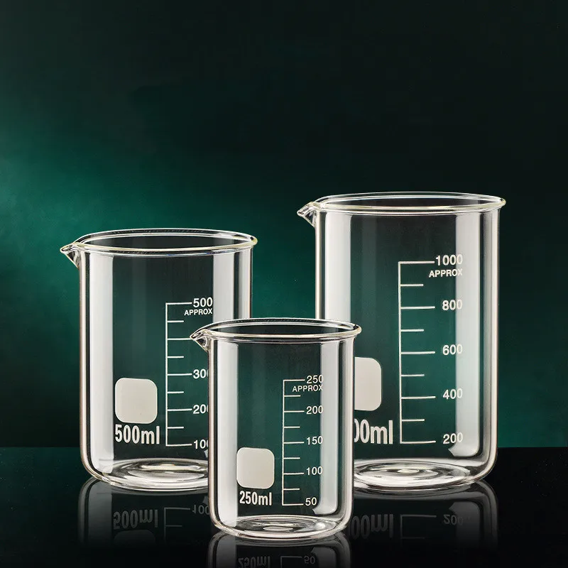 Taza medidora de vidrio de 50/100/150/250/500/1000ml, taza graduada transparente, vaso resistente al calor, herramientas de cocina para hornear