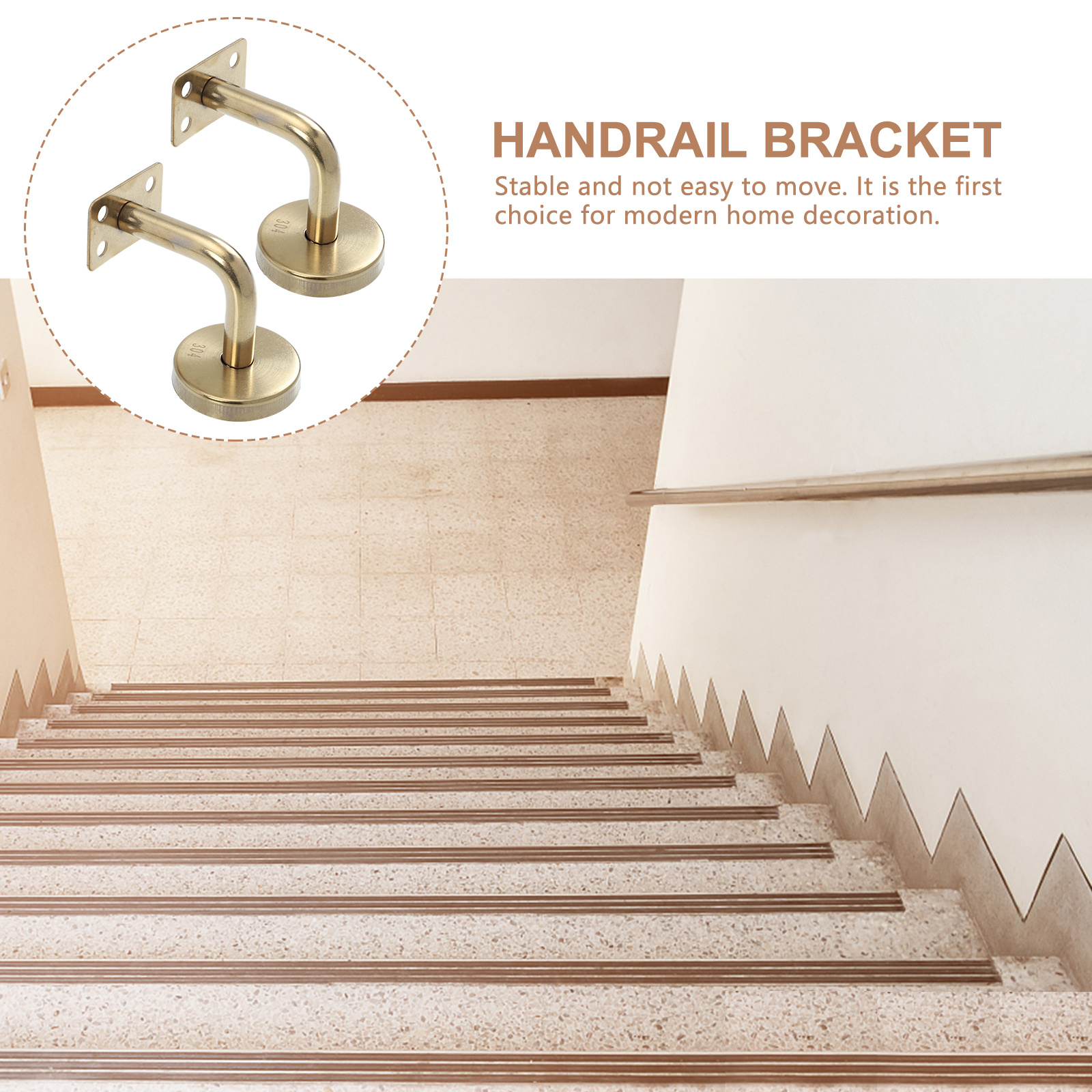 2 шт. настенные кронштейны для перил, стабильная опора для перил, сверхмощный металлический держатель лестничной рейки, кронштейн для перил
