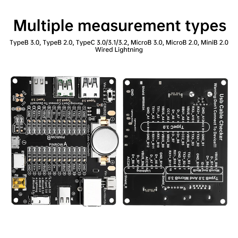 คณะกรรมการตรวจจับสายเคเบิลข้อมูลเครื่องทดสอบสายเคเบิล USB Short Circuit On-Off Switching สําหรับ iOS Android Type-C บอร์ดทดสอบเครื่องมือ