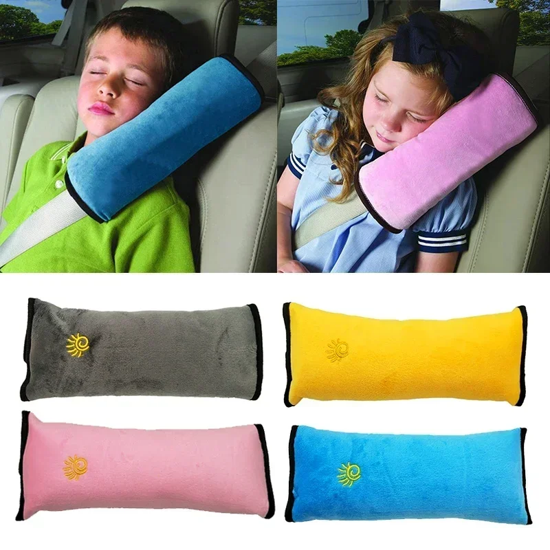Universal Car Seat Belt หมอนสําหรับเด็กปรับไหล่เด็กวัยหัดเดิน HEAD Protector เด็ก Sleeping Seatbelt Positioner Plush COVER Pad