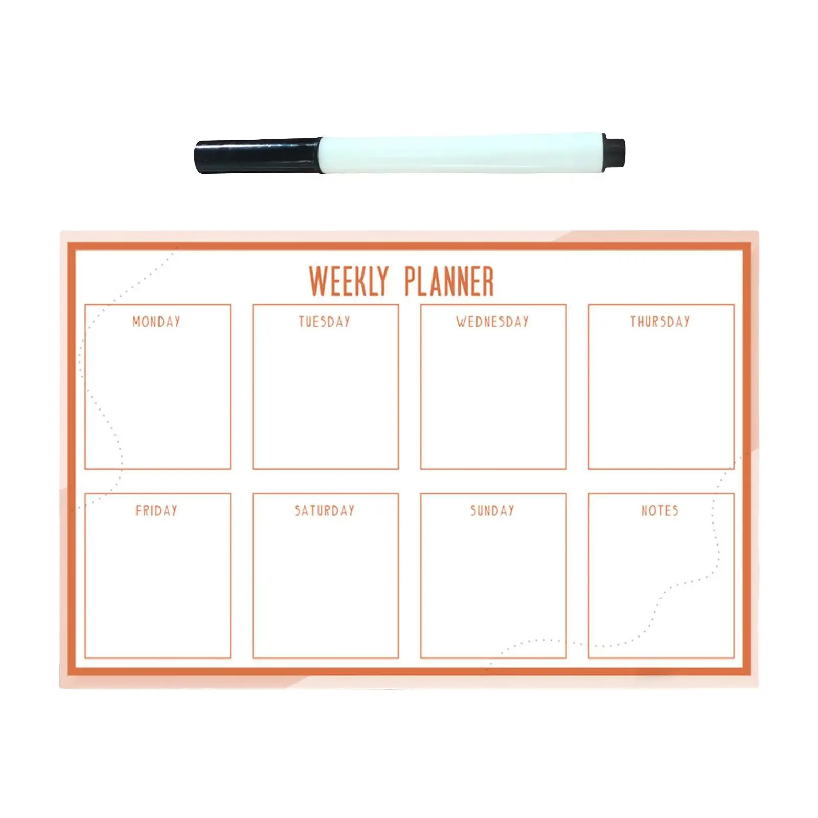 Dry Erase Board Massage Marker Daily Notes Weekly Calendar Dry Erase Whiteboard for Planners