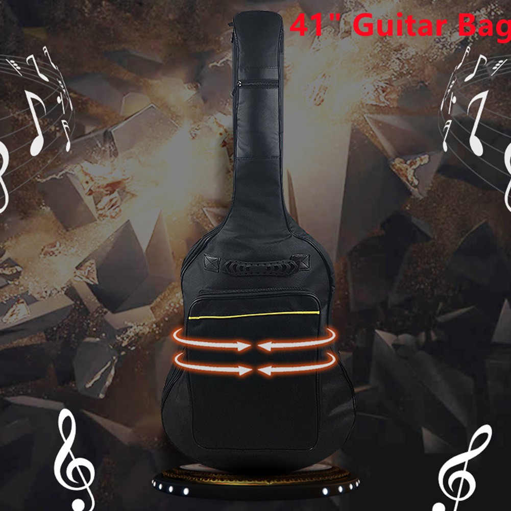 41 인치 기타 가방 배낭 방수 가방 립 스톱 옥스포드 나일론 더블 스트랩 패딩 블랙 기타 케이스 Gig Bas 기타 배낭