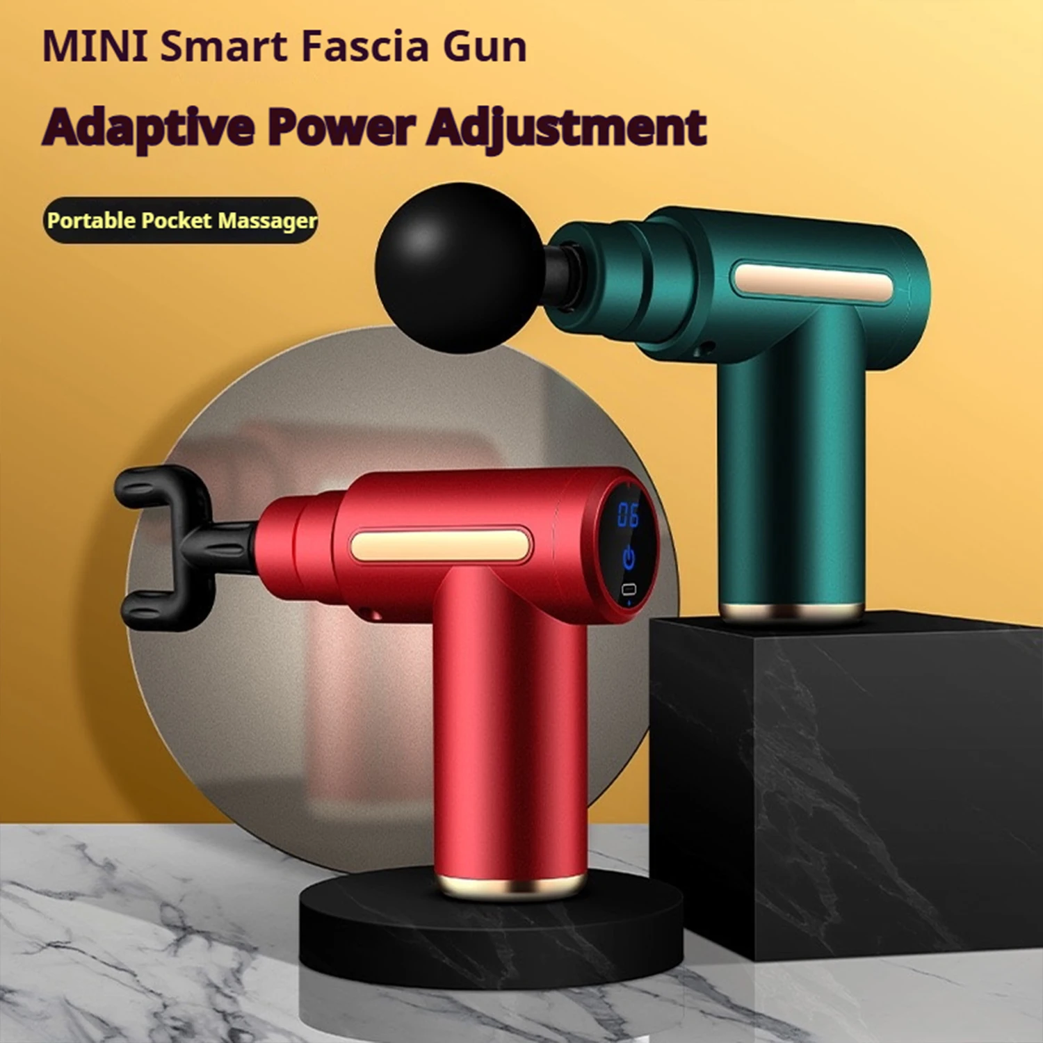 Nuova pistola per fascia portatile per massaggio dei tessuti profondi Mini attrezzatura per massaggio a velocità leggera e regolabile adatta per tutto il corpo