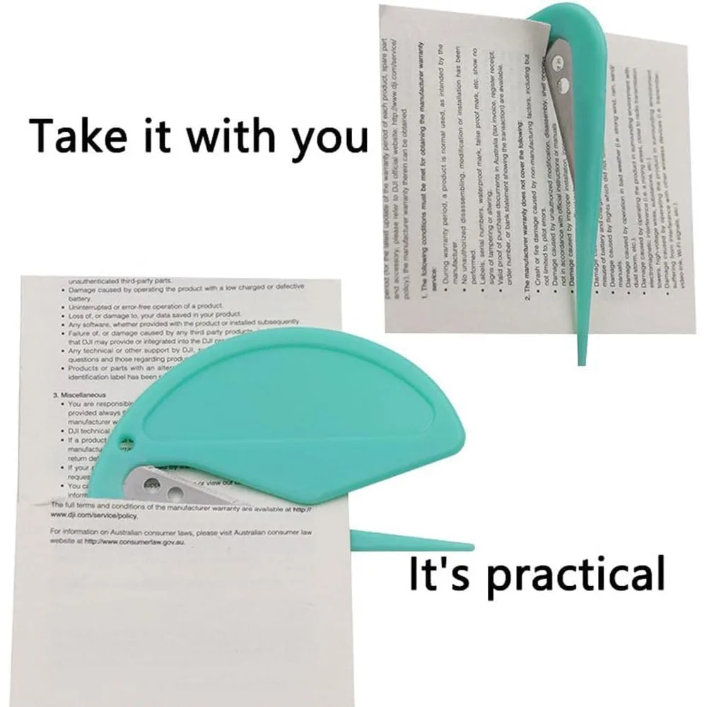 5pcs Colorful Letter Opener Envelope Slitter Sharp and Efficient Open Envelopes Cutting and  Device for Office Neatly Opened