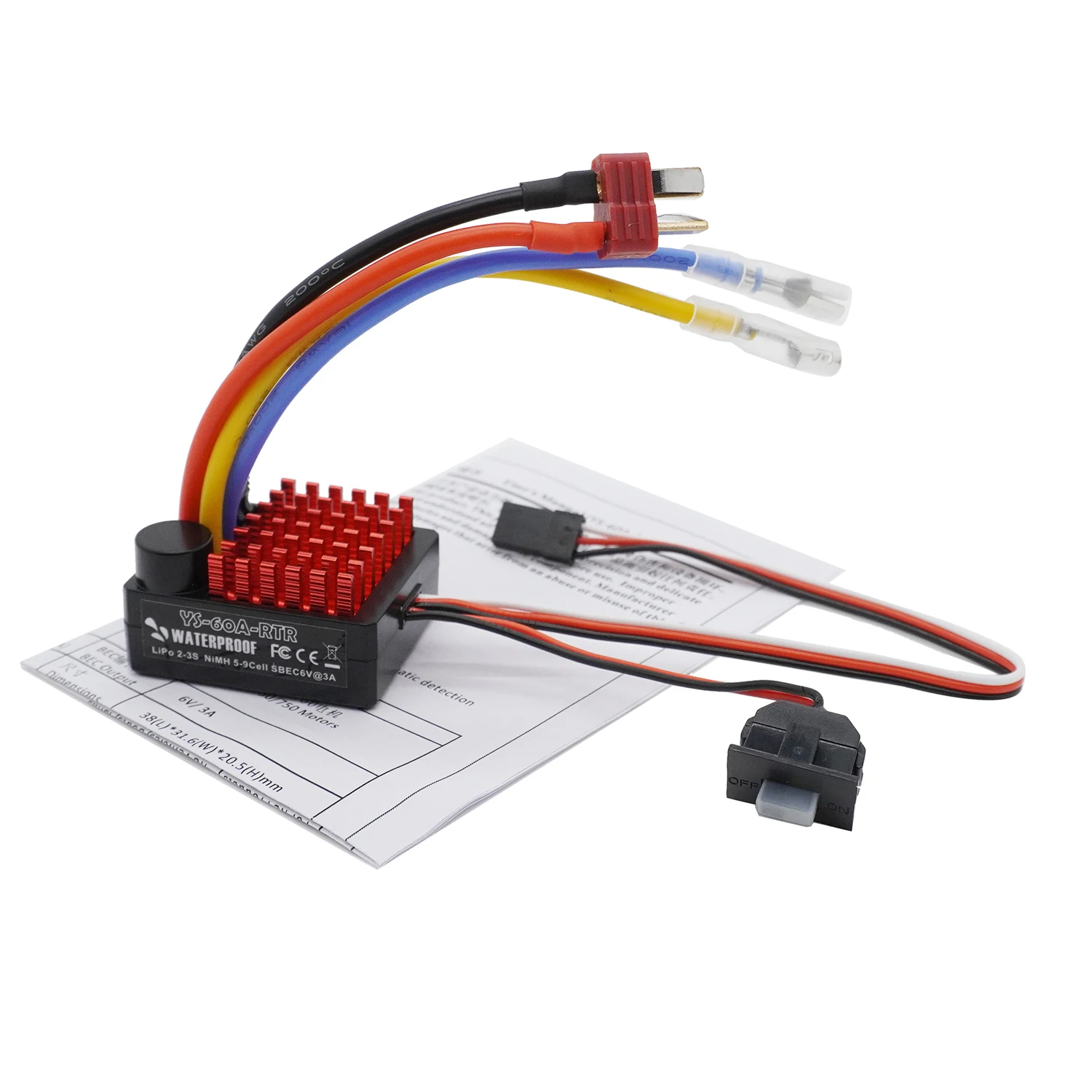 YSIDO 550 Combo Bürstenmotor 60 A Regler für 1:10 RC Crawler Axial SCX10 AXI03007 JL 90046 Traxxas TRX4 TRX6 RC Auto Boot Teile