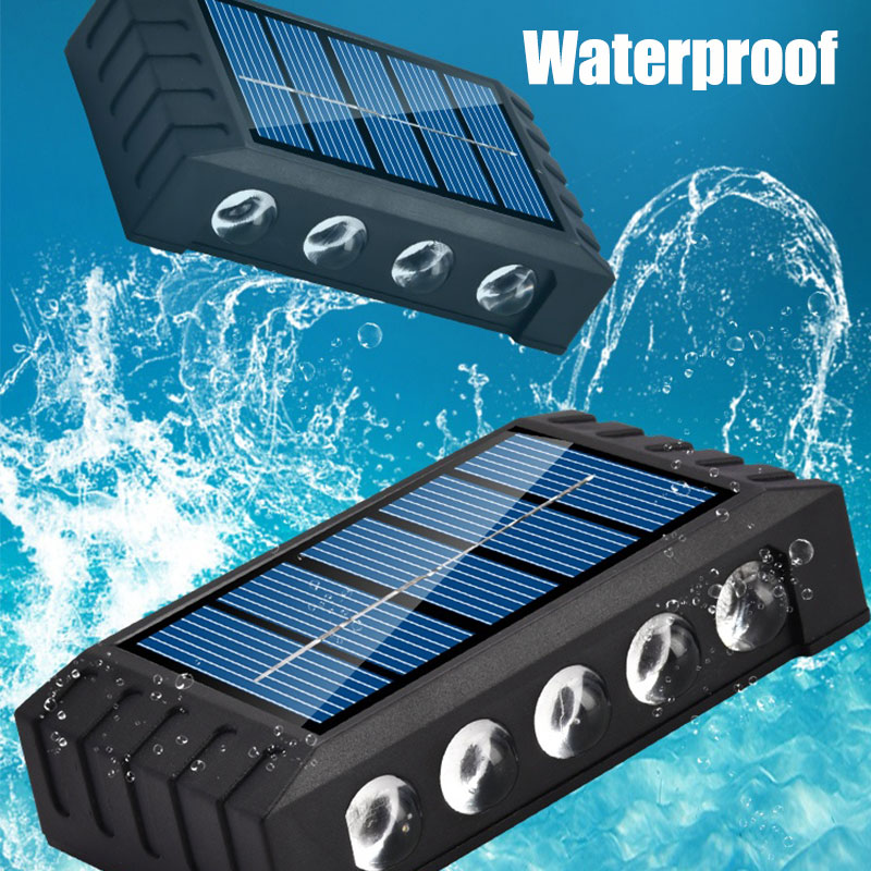 4/6/8/10LED 태양 벽 램프 마당 거리 장식 조명 야외 방수 위아래로 빛나는 조명 정원 조경 램프