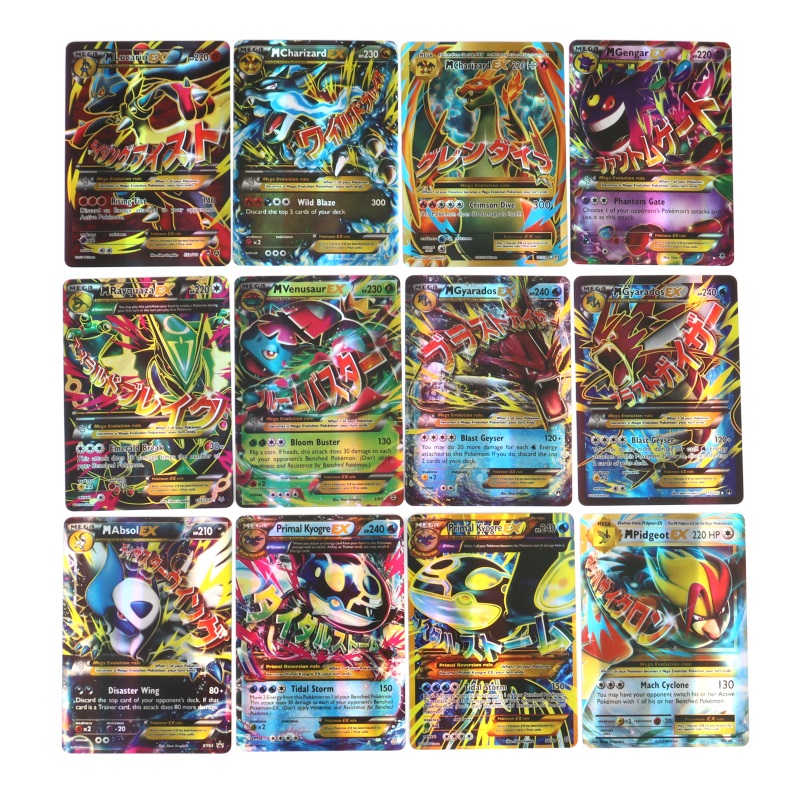 60/100Pcs Pokemon Karten Glänzende MEGA GX Vmax TAG EX Proxy Sammlung Karten Spielzeug Kinder Geschenk Englisch version