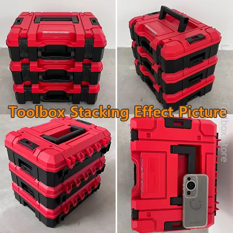 Large-capacity Tool Box Portable Hard Case Plastic Tool box organizer Combination Piece organizer Tool Storage Box Empty Toolbox