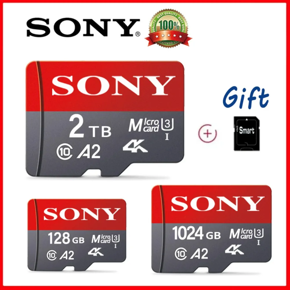 SONY nueva tarjeta SD de 2TB 64GB 128GB 256GB 512GB 1TB Class10 tarjeta Micro SD de alta velocidad Clase TF para equipo de Dron Audio PC juego Ps5