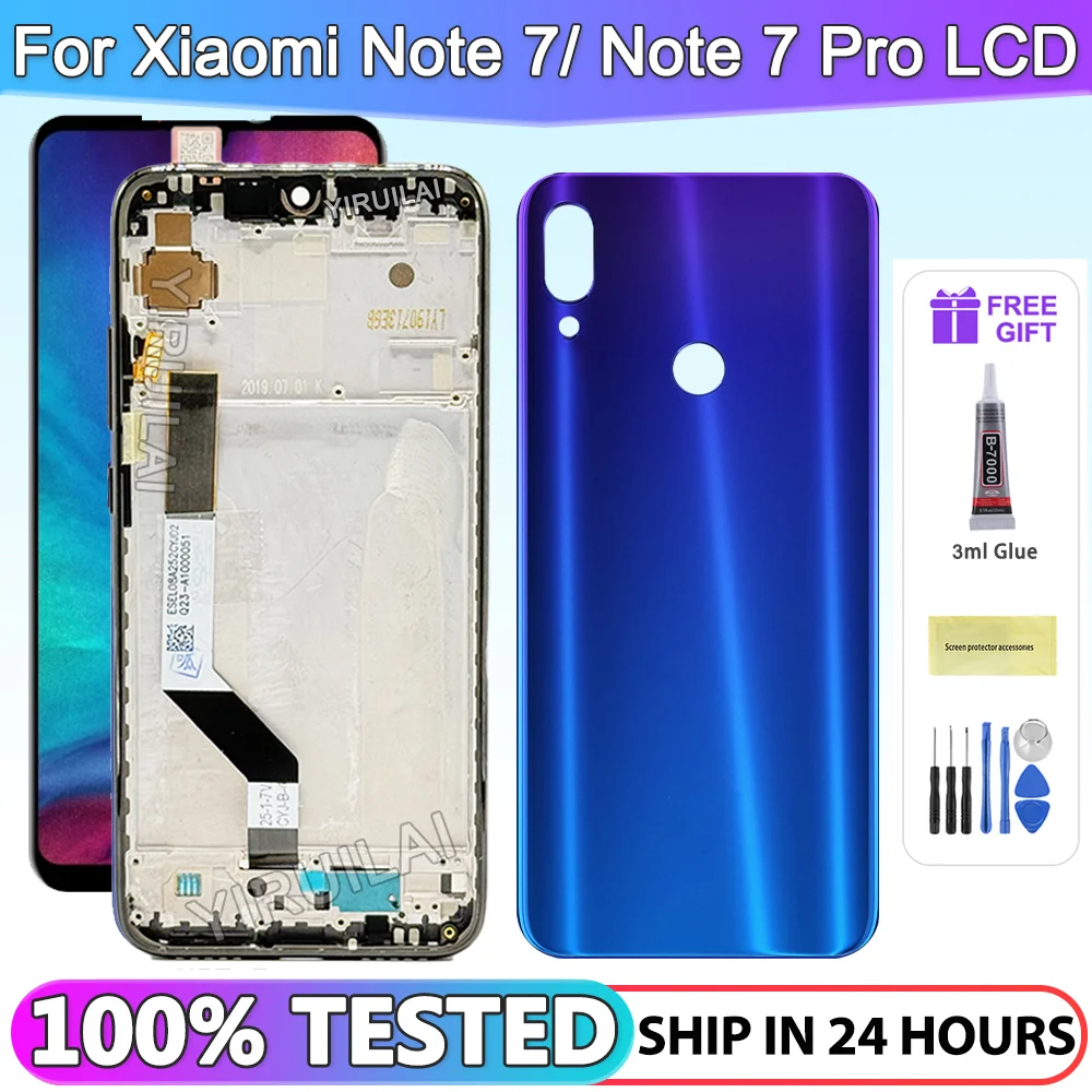 AMOLED-Display für Xiaomi Redmi Note 7 Pro M1901F7S LCD-Display Touchscreen-Digitizer für Redmi Note 7 mit Rahmenersatz