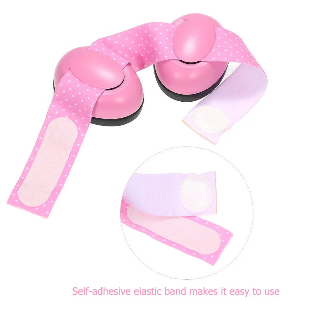 Cuffie antirumore per neonati con cancellazione del rumore, design morbido e imbottito, cuffie con protezione per le orecchie del bambino con fascia elastica