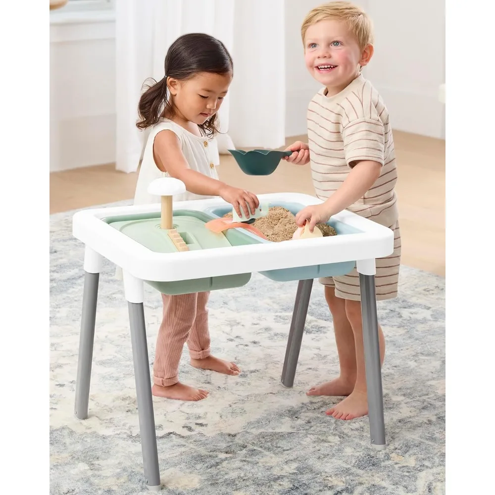 Skip Hop Discoverosity 3-in-1 Toddler Sensory Table with 13 Nature-Inspired Sensory Tools 8-Page Activity Guide 2 Bins and 2 Con