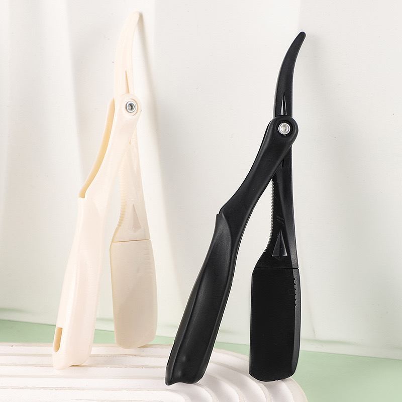 Professional Manual Shaver Straight Plastic Edge Sharp Barber Razor Folding Shaving Beard Cutter Wholesale