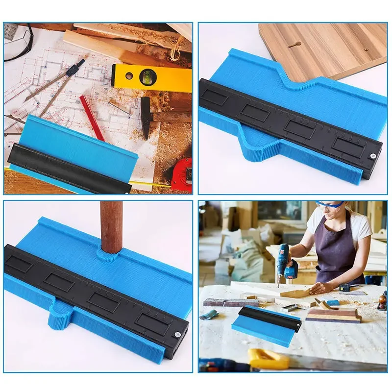 โปรไฟล์ Contour Gauge Line เครื่องถ่ายเอกสารไม้บรรทัดตัดแม่แบบการก่อสร้างงานไม้วัดเครื่องมือกระเบื้องเซรามิคเครื่องมือ