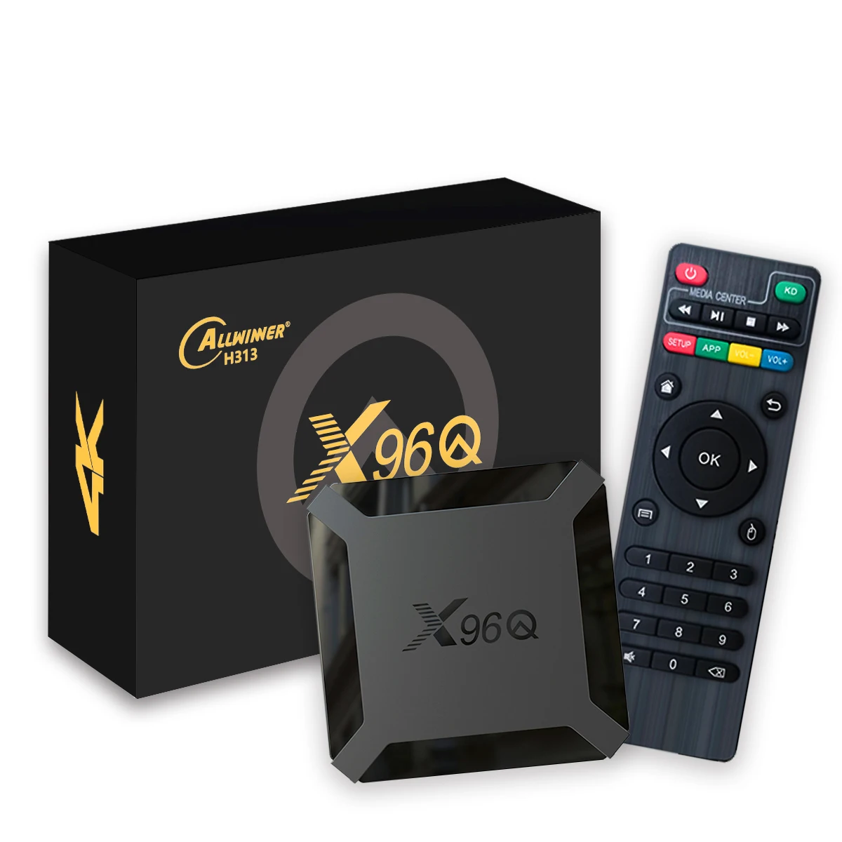 X96Q Android 10 TV Box Allwinner H313 Quad Core 4K Smart TV BOX 2GB16GB Wifi Youtube Netflix Reproductor multimedia de transmisión en varios idiomas