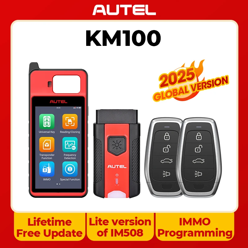 Autel MaxiIM KM100 programmeur porte-clés outil d'immobilisation création de clé IMMO puce d'apprentissage lecture écriture clonage détection de fréquence